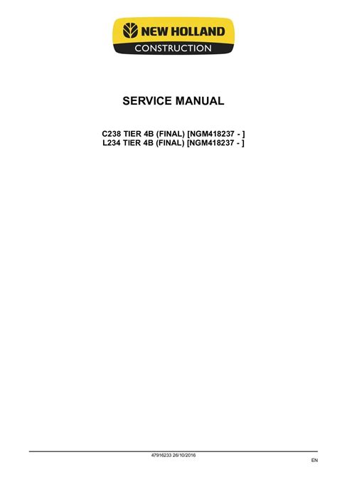 how to drain hydraulic on new holland c238 skid steer|new holland c238 service manual.